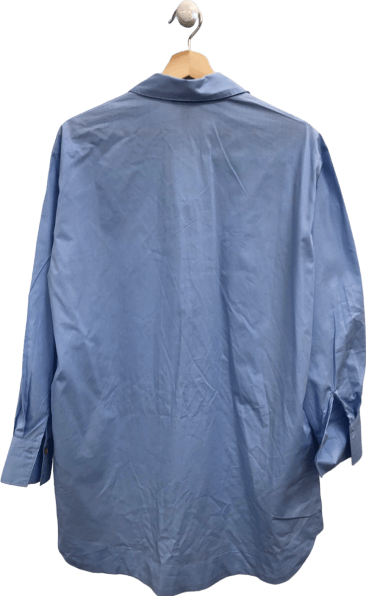 New Look Light Blue Poplin Oversized Shirt UK 6 - Reliked