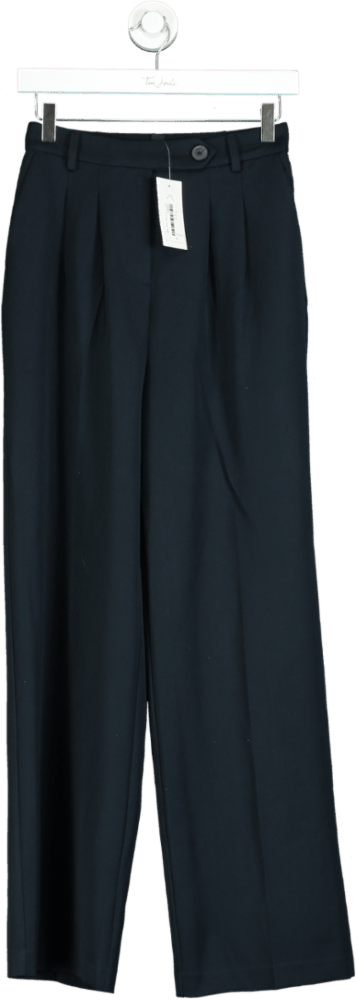 New Look Navy Wide Leg Trousers UK 6 - Reliked
