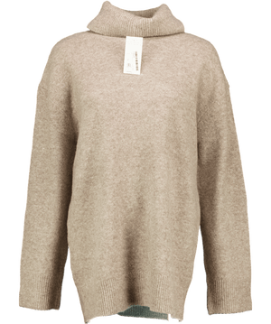 New Look Beige Cashmere-feel Longline Roll Neck Jumper UK M