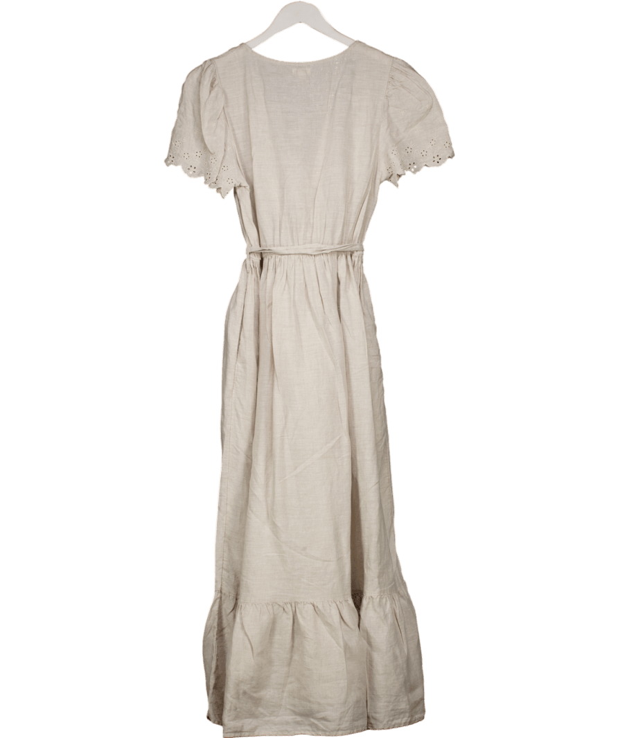 Newbie Beige Linen Dress UK M - Reliked
