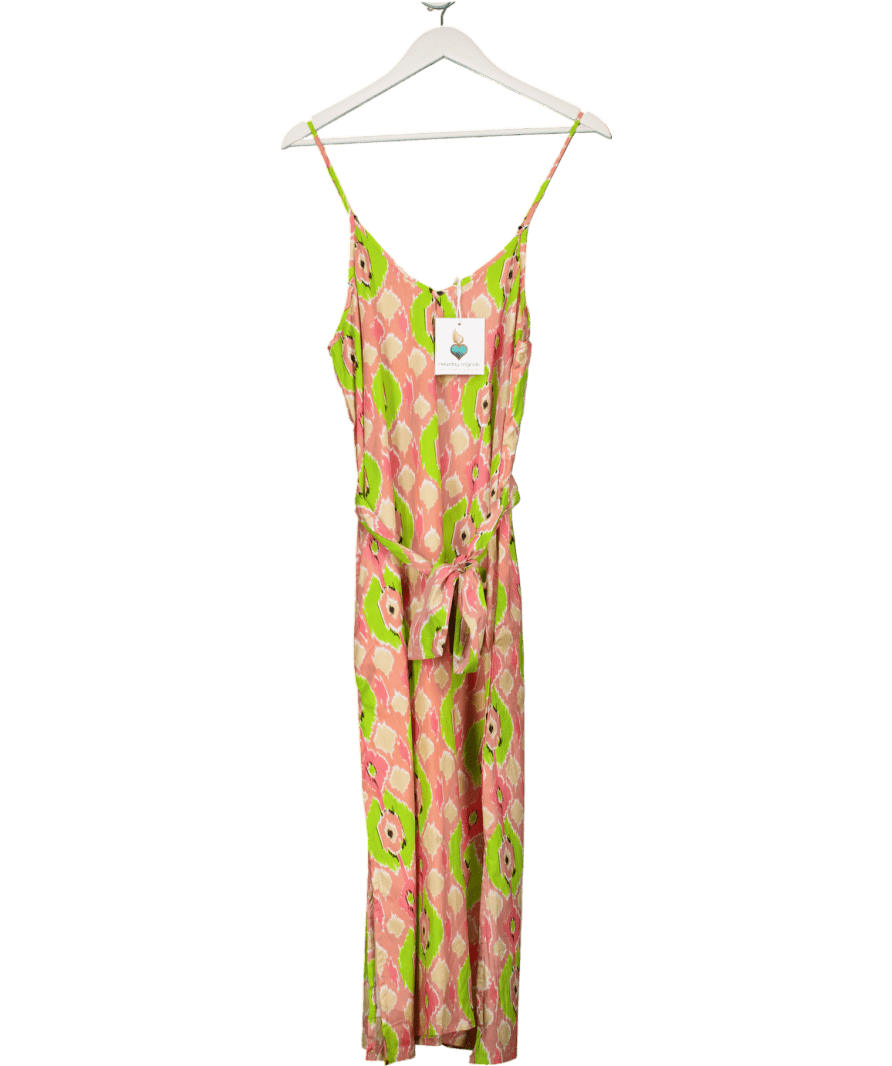 Newday Originals Green / Pink Ikat Printed Sundress UK S - Reliked