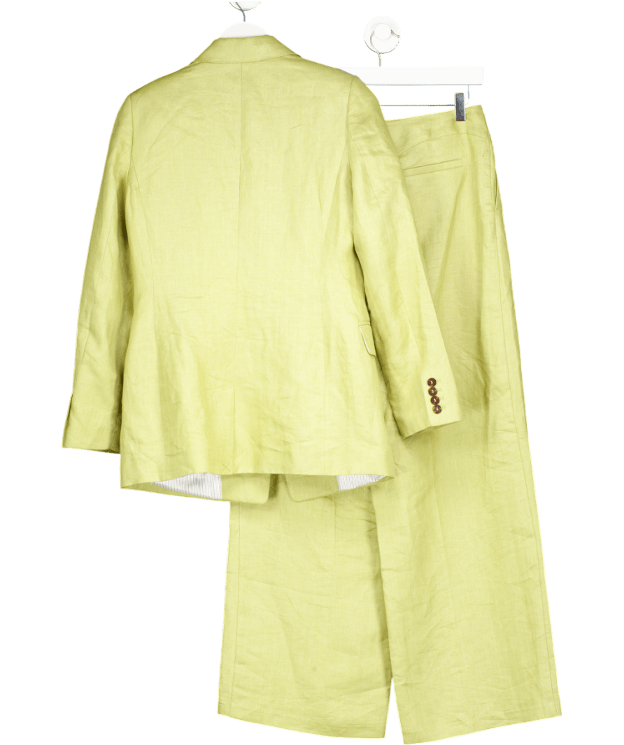 Next 2 - piece Premium Green Linen Blazer And Trouser Set UK 8 - Reliked
