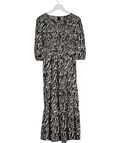 Next Black And White Print Maxi Dress UK 8 - Reliked
