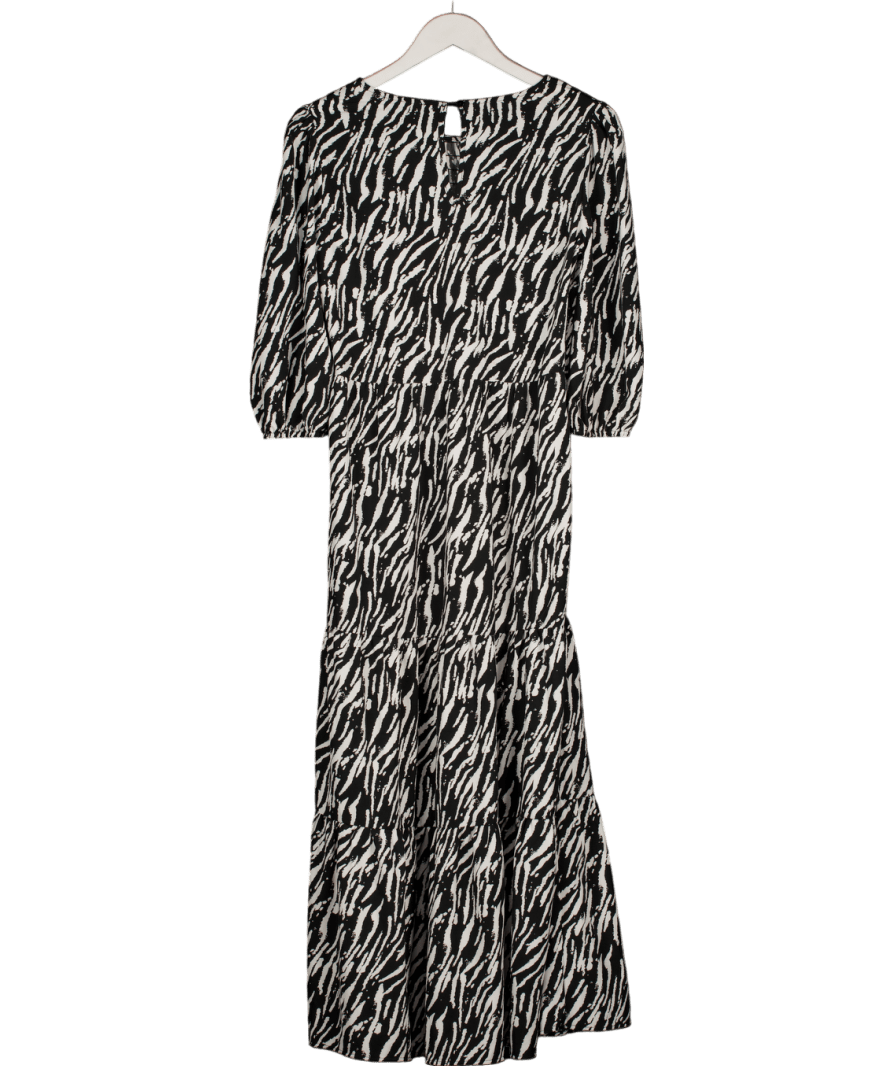 Next Black And White Print Maxi Dress UK 8 - Reliked