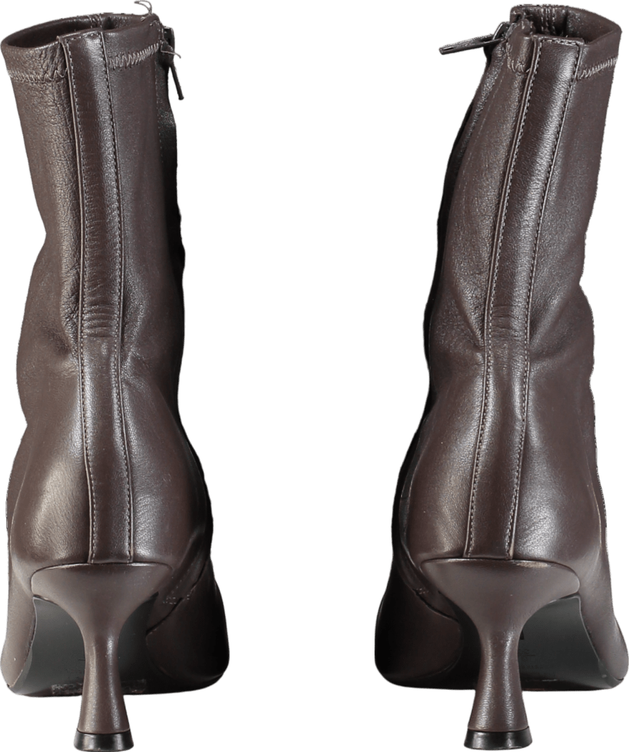 Next Brown Leather Premium Ankle Sock Boots UK 5 EU 38 👠 - Reliked