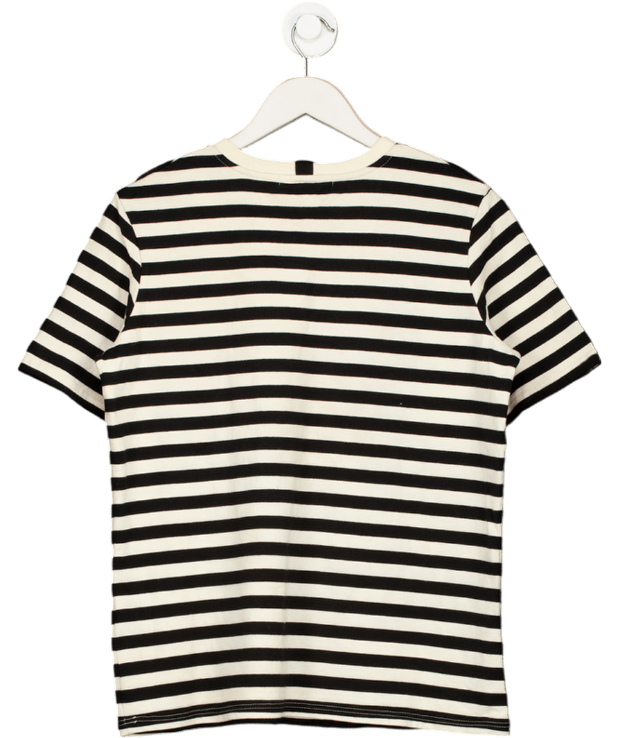 Next Cream Cotton Striped T-shirt UK 10 - Reliked