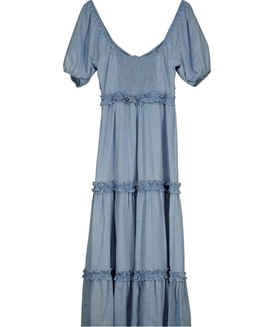 Next Friends Like These Mid Blue Millie Mackintosh Boho Maxi Dress UK S - Reliked
