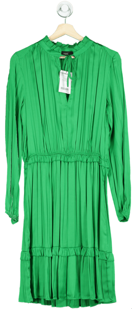 Next Green Pleated Dress 12 Tall - Reliked