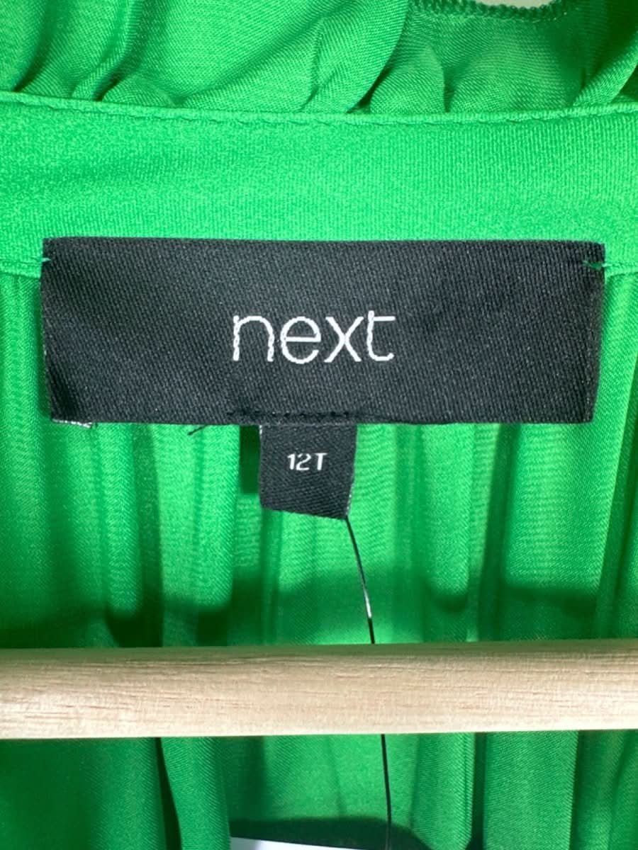Next Green Pleated Dress 12 Tall - Reliked