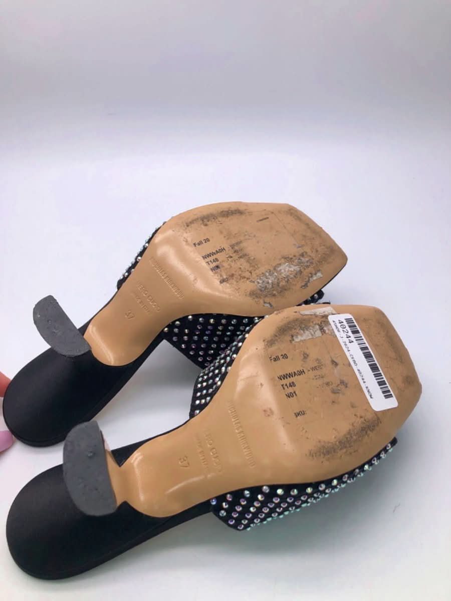 Nicholas Kirkwood Black Gem - Embellished Heeled Mules EU 37 - Reliked