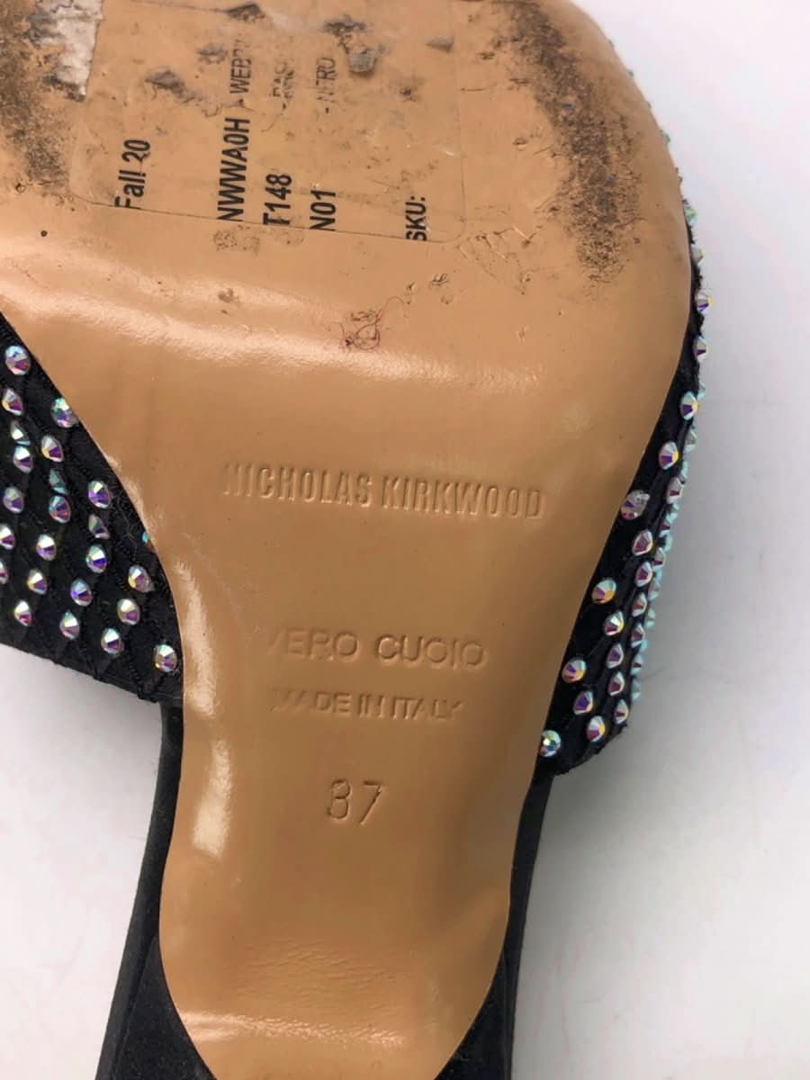 Nicholas Kirkwood Black Gem - Embellished Heeled Mules EU 37 - Reliked