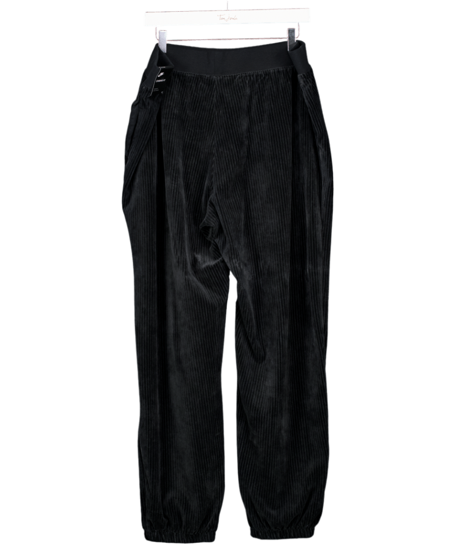 Nike Black High Waisted Velour Joggers UK XXL - Reliked