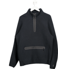 Nike Black Quarter Zip Sweatshirt With Zipped Front Pocket UK L - Reliked