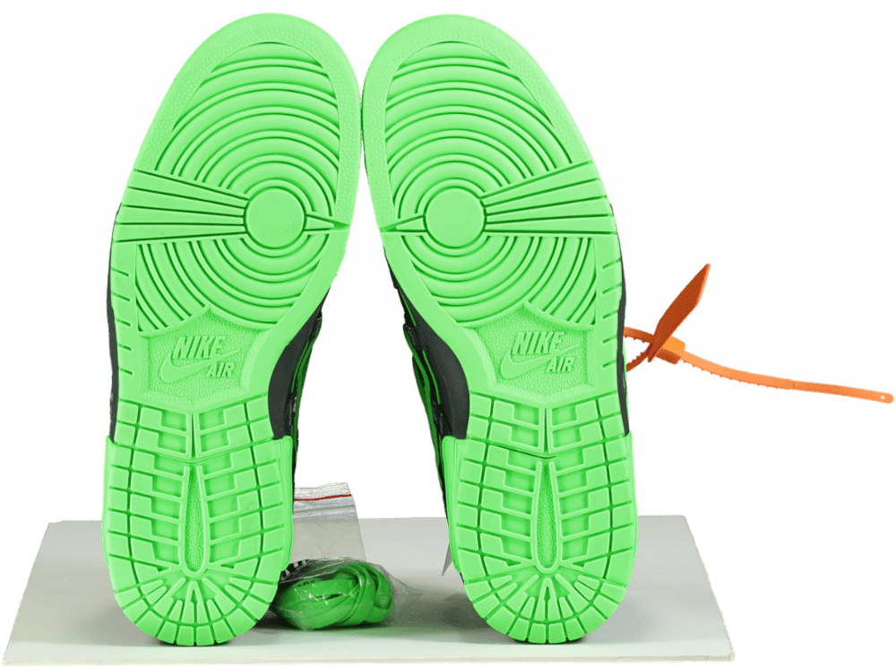 Nike CU6015 Black/Green Strike Air Rubber Dunk/OW Trainers 👟 UK 10.5 👟 - Reliked