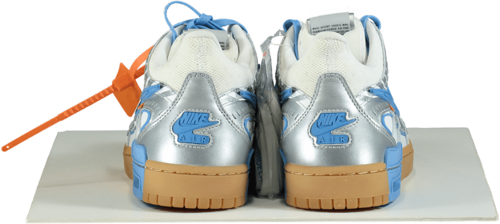 Nike CU6015 White/University Blue Off White Air Rubber Dunk Trainers UK 10.5 👟 - Reliked