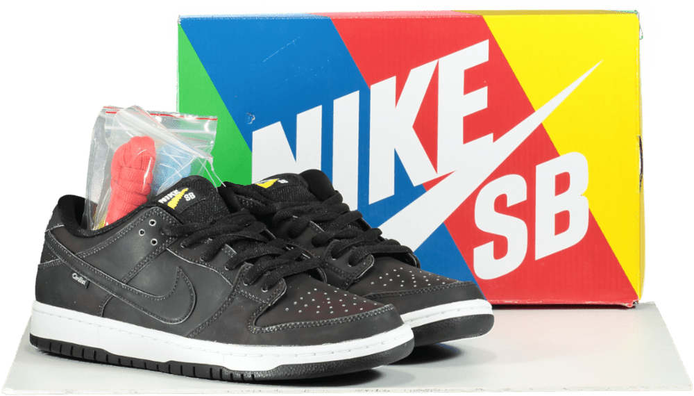 Nike CZ5123 Black SB Dunk Low Pro QS Trainers 👟 UK 07 👟 - Reliked