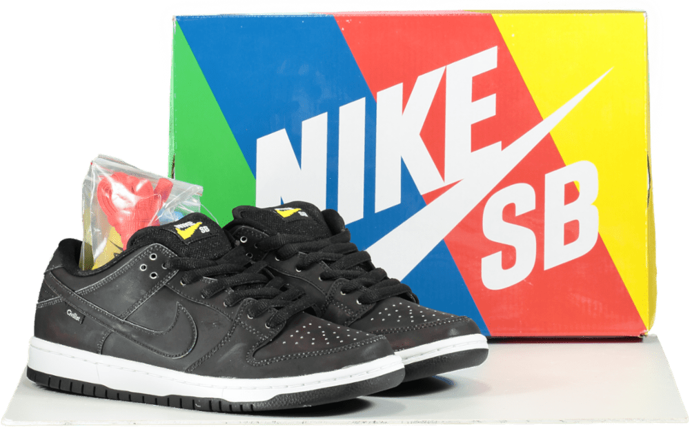 Nike CZ5123 Black SB Dunk Low Pro QS Trainers UK 8.5 👟 - Reliked