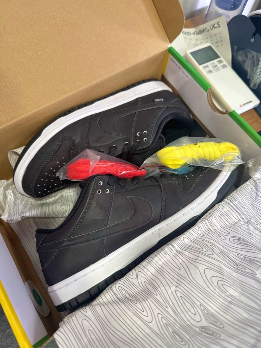 Nike CZ5123 Black SB Dunk Low Pro QS Trainers UK 8.5 👟 - Reliked