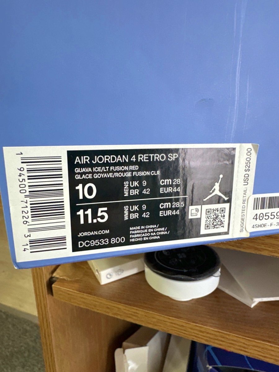 Nike DC9533 Multi - Colour Air Jordan 4 Retro SP Trainers UK 9 👟 - Reliked