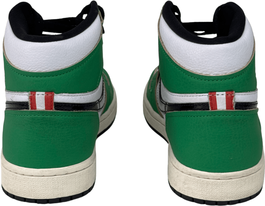 Nike White / Green / Black Jordan 1 Retro High Lucky Green Trainers UK 5.5 EU 38.5 👠 - Reliked