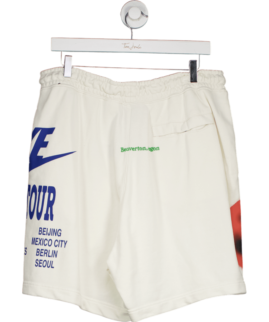 Nike White World Tour Jogger Shorts UK XL - Reliked