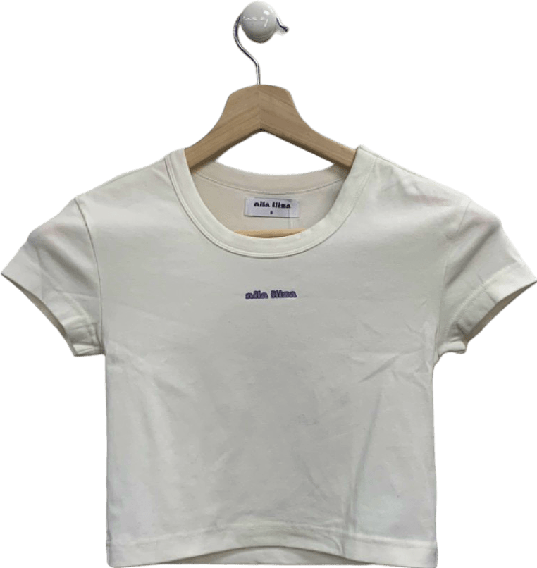 Nila Iliza White Crop Top UK S - Reliked