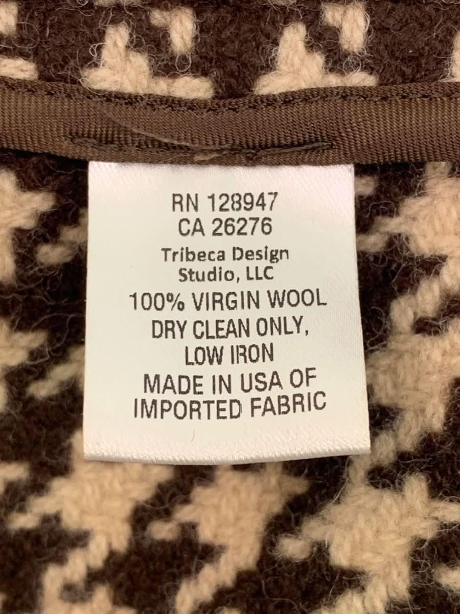 Nili Lotan Brown Houndstooth Coat UK S - Reliked