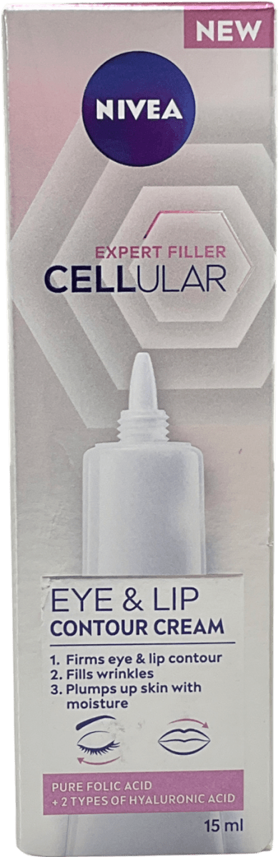 nivea Cellular Expert Filler Hyaluronic Acid Eye & Lip Contour Cream 15ml - Reliked