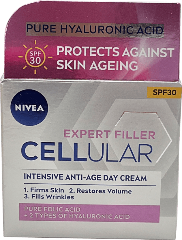 nivea Cellular Filler Hyaluronic Acid Anti - age Face Cream 50ml - Reliked