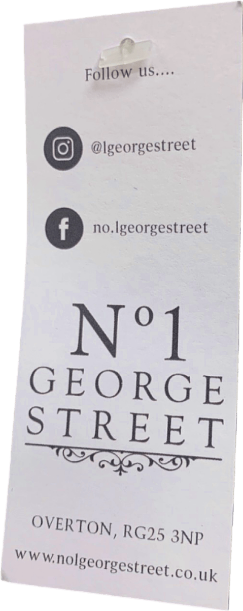 No. 1 George Street Blue Striped Linen - Cotton Blend T-Shirt UK M - Reliked