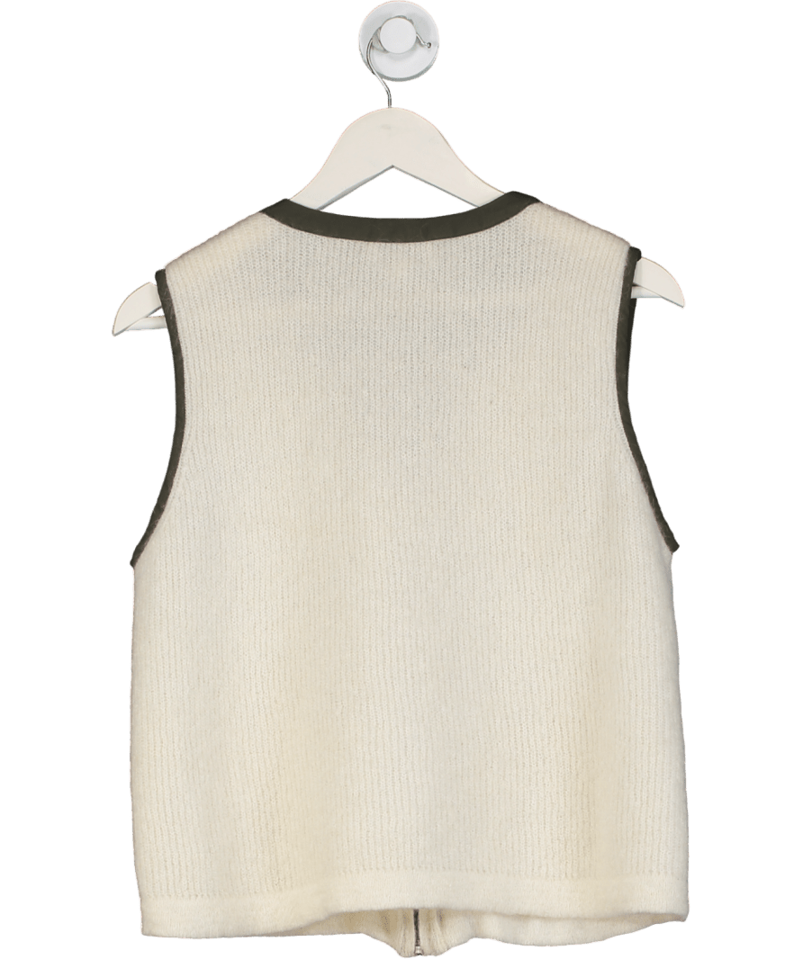 No Emotions Cream Mohair Gilet UK S - Reliked