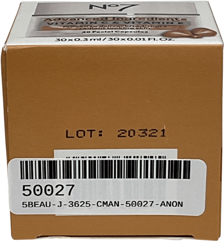 No7 Advanced Ingredients Vitamin C & Vitamin E Facial Capsules | 30pk 30capsules - Reliked