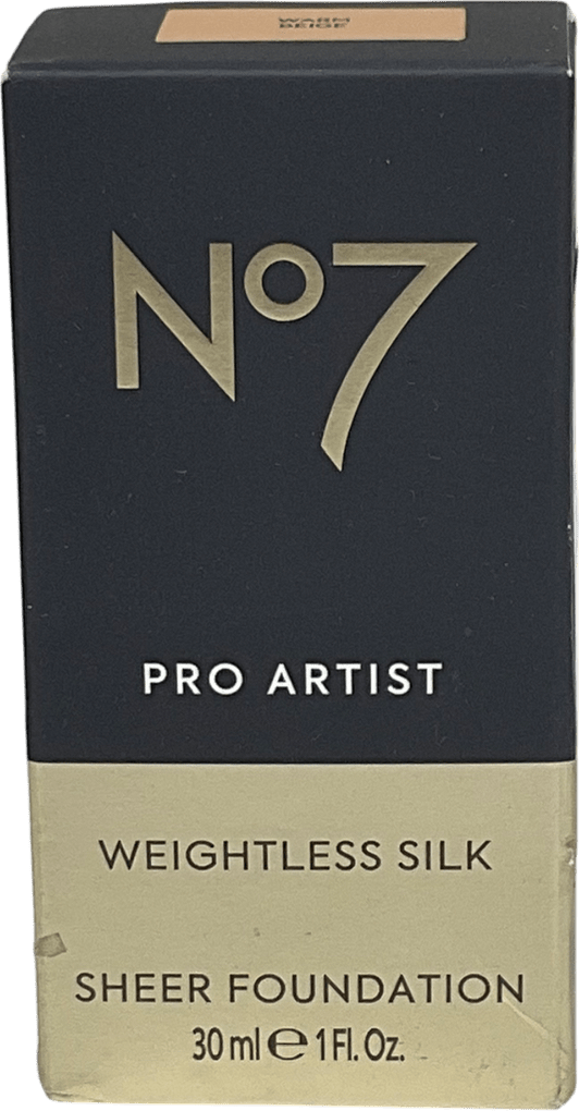 No7 Pro Artist Weightless Silk Foundation Warm Beige 30ml - Reliked