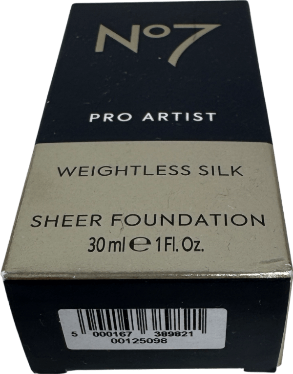 No7 Pro Artist Weightless Silk Sheer Foundation Cool Ivory 30ml - Reliked