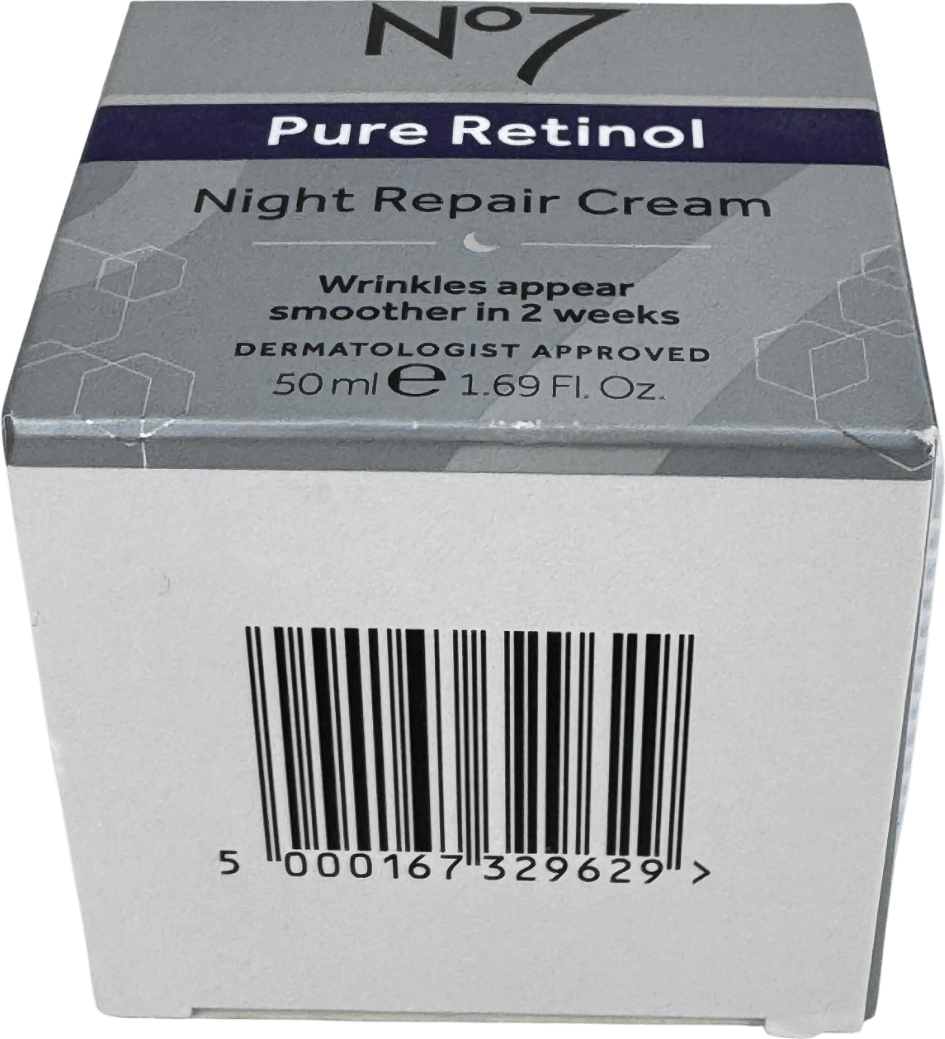 No7 Pure Retinol Night Repair Cream 50ml - Reliked