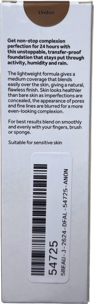 No7 Stay Perfect Foundation Umber 30ml - Reliked