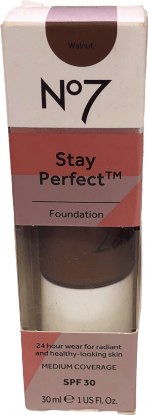No7 Stay Perfect Foundation Walnut 30ml