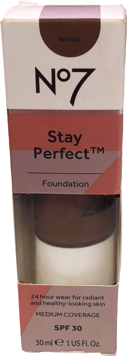 No7 Stay Perfect Foundation Walnut 30ml - Reliked