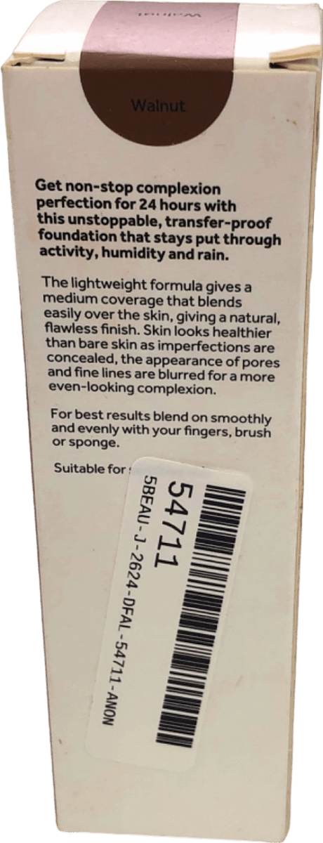 No7 Stay Perfect Foundation Walnut 30ml - Reliked