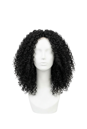 WIGS Black Kinky Curls Wig 14" LONG