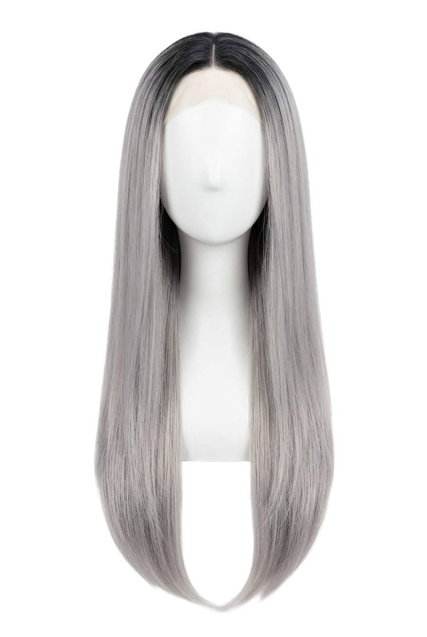 WIGS  Silky Grey Wig 20" LONG