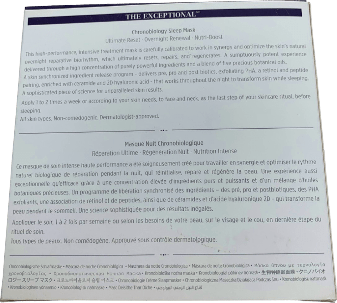 Noble Panacea The Exceptional Ultimate Reset Chronobiology Sleep Face Mask 12ml - Reliked