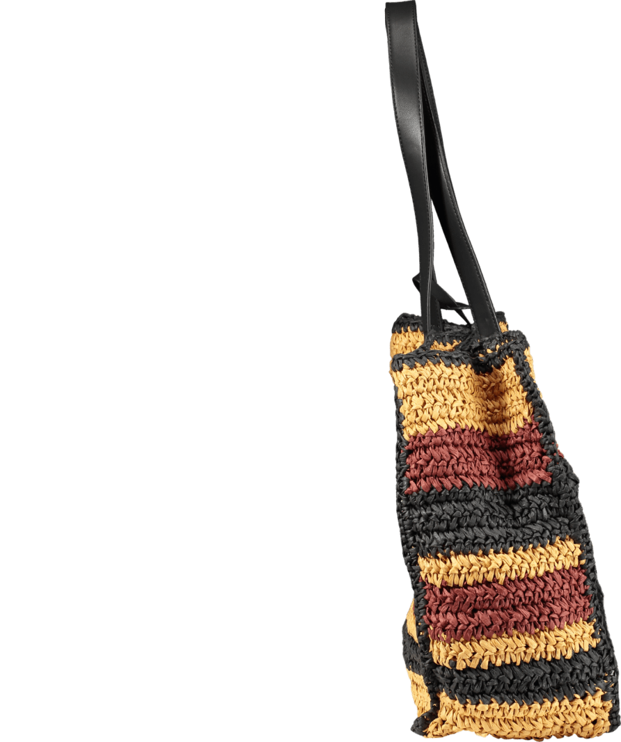 Nobody's Child Beige Striped Woven Tote Bag - Reliked