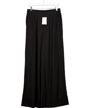 Nobody's Child Black Linen blend Wide Leg Trousers UK 12