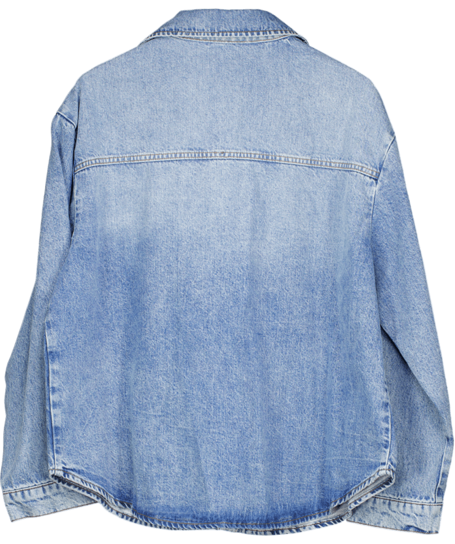 Nobody's Child Blue Denim Oversized Shirt UK 18 - Reliked