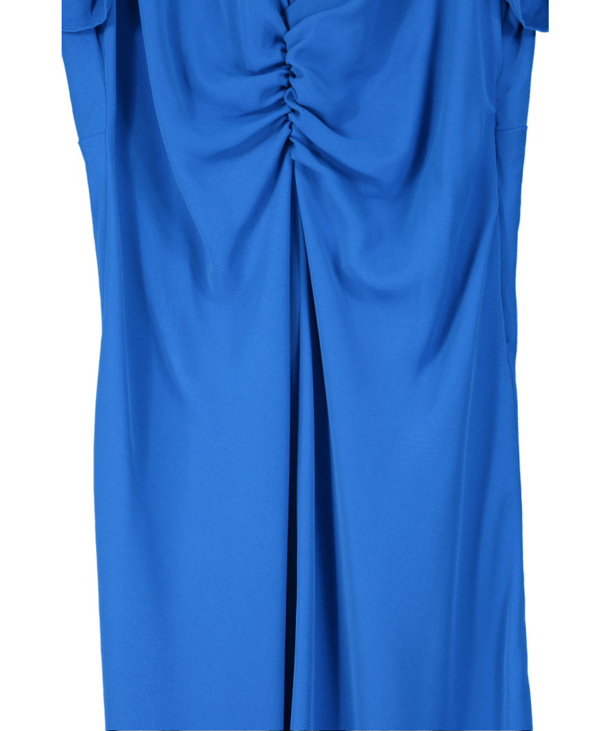 Nobody's Child Blue Ruched Maxi Dress UK 18 - Reliked