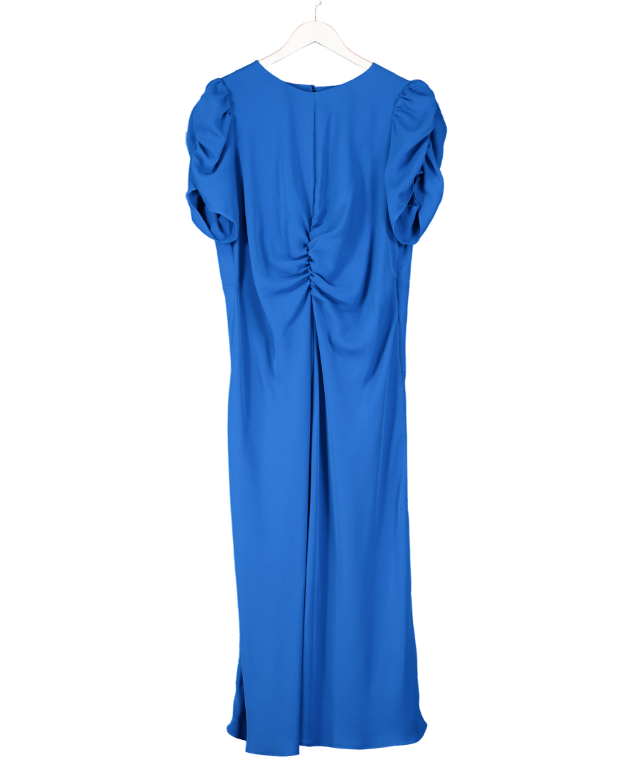 Nobody's Child Blue Ruched Maxi Dress UK 18 - Reliked
