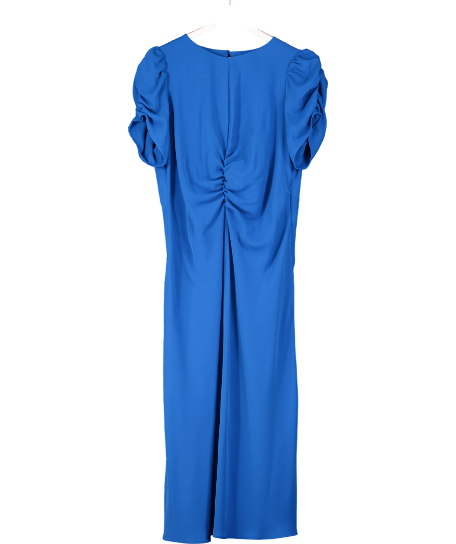 Nobody's Child Blue Ruched Maxi Dress UK 18 - Reliked