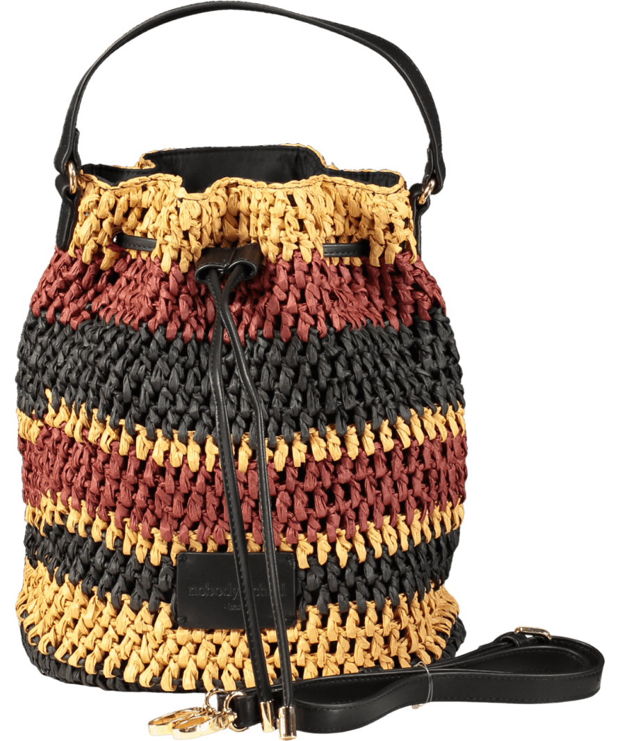 Nobody's Child Brown Striped Drawstring Bag - Reliked
