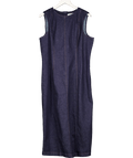 Nobody's Child Dark Blue Denim Sleeveless Stretch Column Midi Dress UK 18 - Reliked